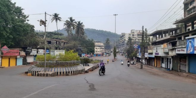फोंडा शहरातील रस्ते ओस भाजीपाला मार्केटात शांतता फोंडा शहरातील रस्ते ओस भाजीपाला मार्केटात शांतता